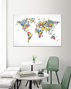 Obraz do pracovne Mapa sveta 1578